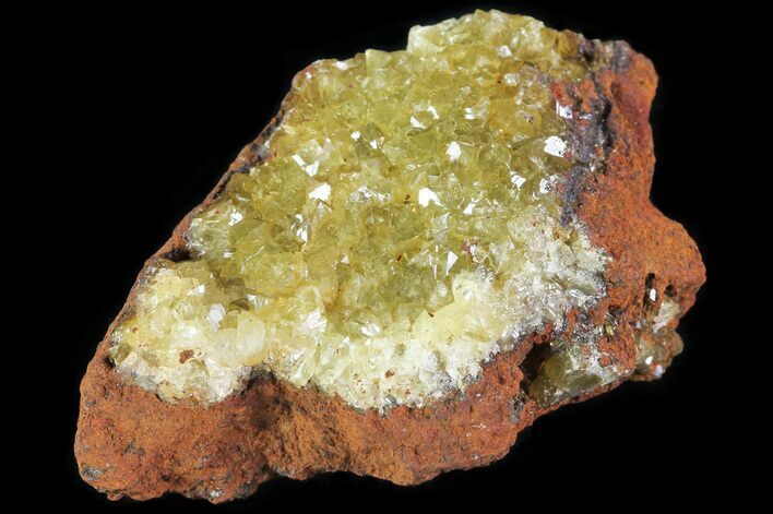 Gemmy, Yellow-Green Adamite Crystals - Durango, Mexico #65306